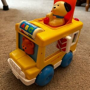Fisher Price Yellow Interactive Toy Bus
